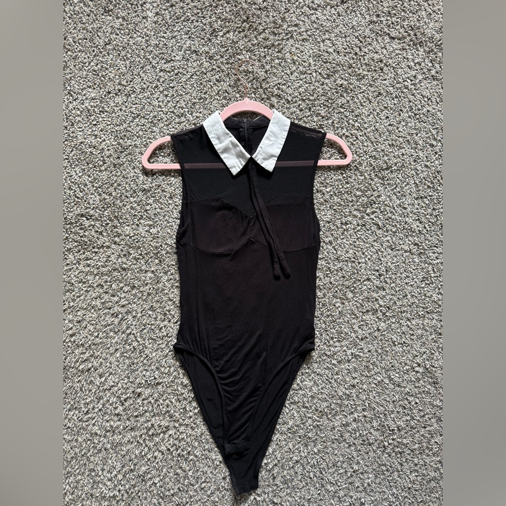 Elegant Black and White Women's Bodysuit